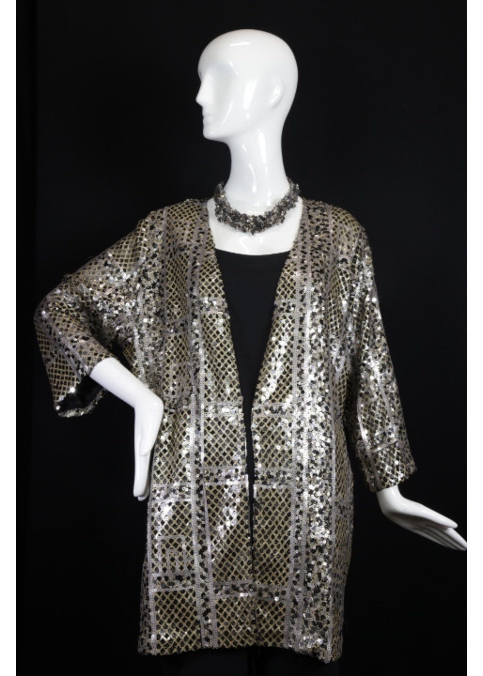 J5065+6-S2003-M-Beige & silver sequin jacket