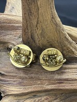 AC01-3872 -18 Gold earrings with clip