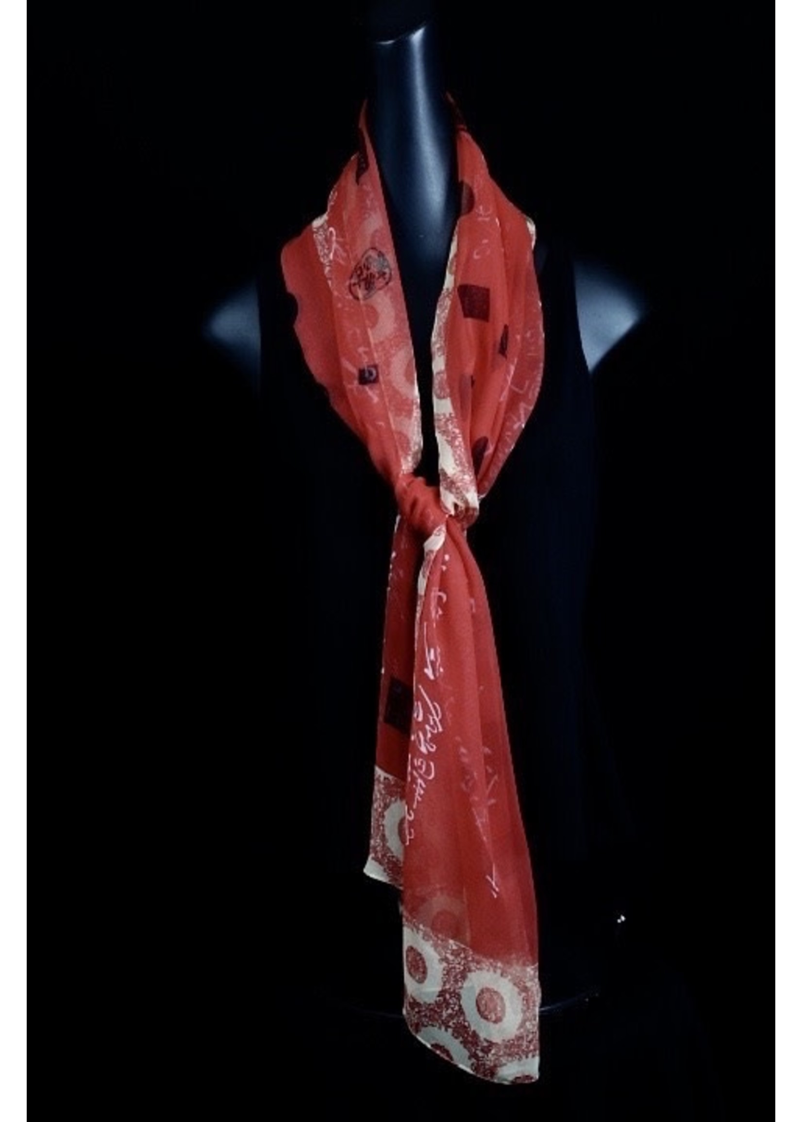 HONGKONG-002-Chinese Red & Orange Scarf