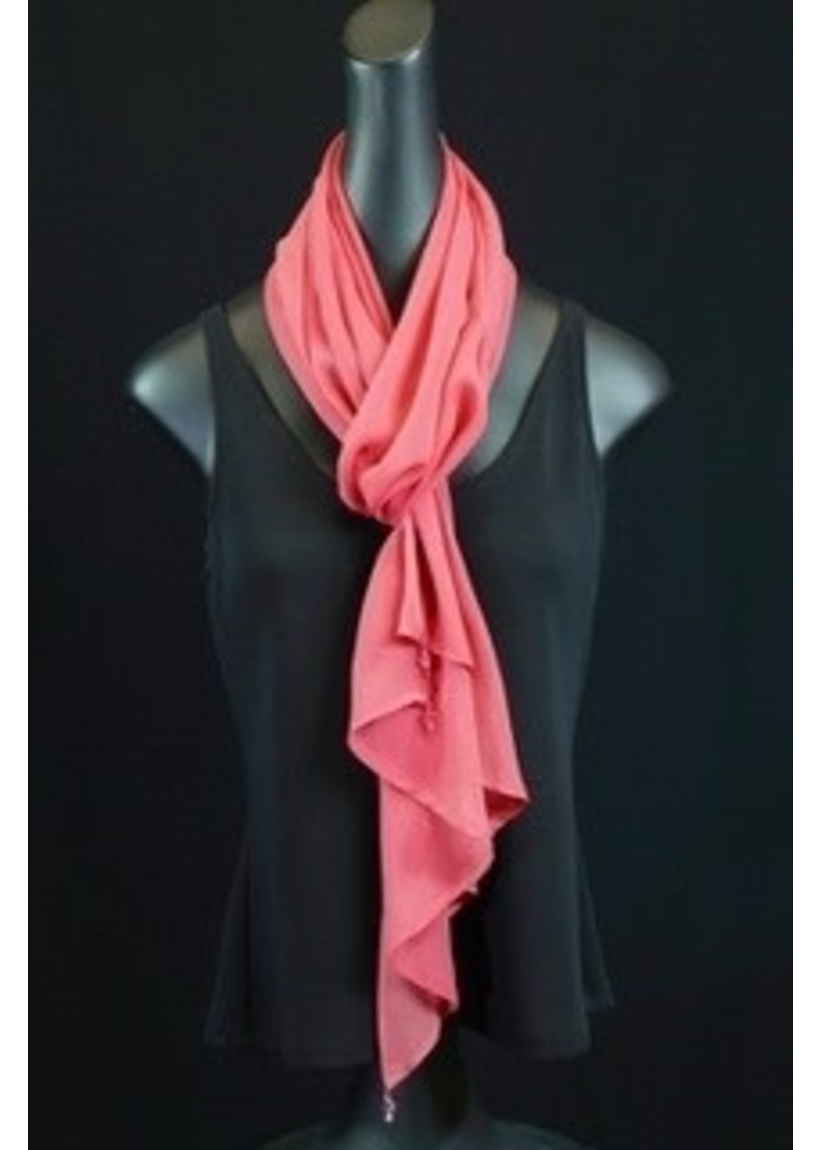 AC Scarf-S2026-Watermelon Single Layer Georgette-13 X 75