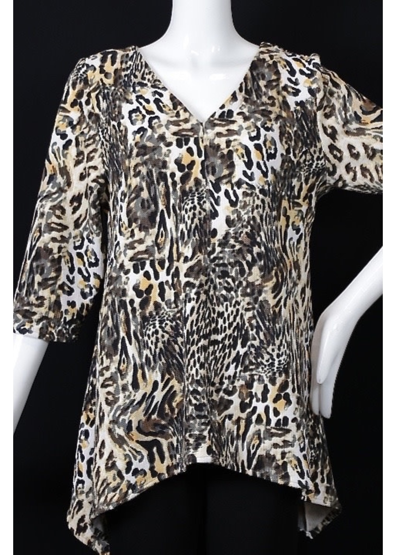 T2320-+3"CF/CB-ST330-Animal Print Tunic