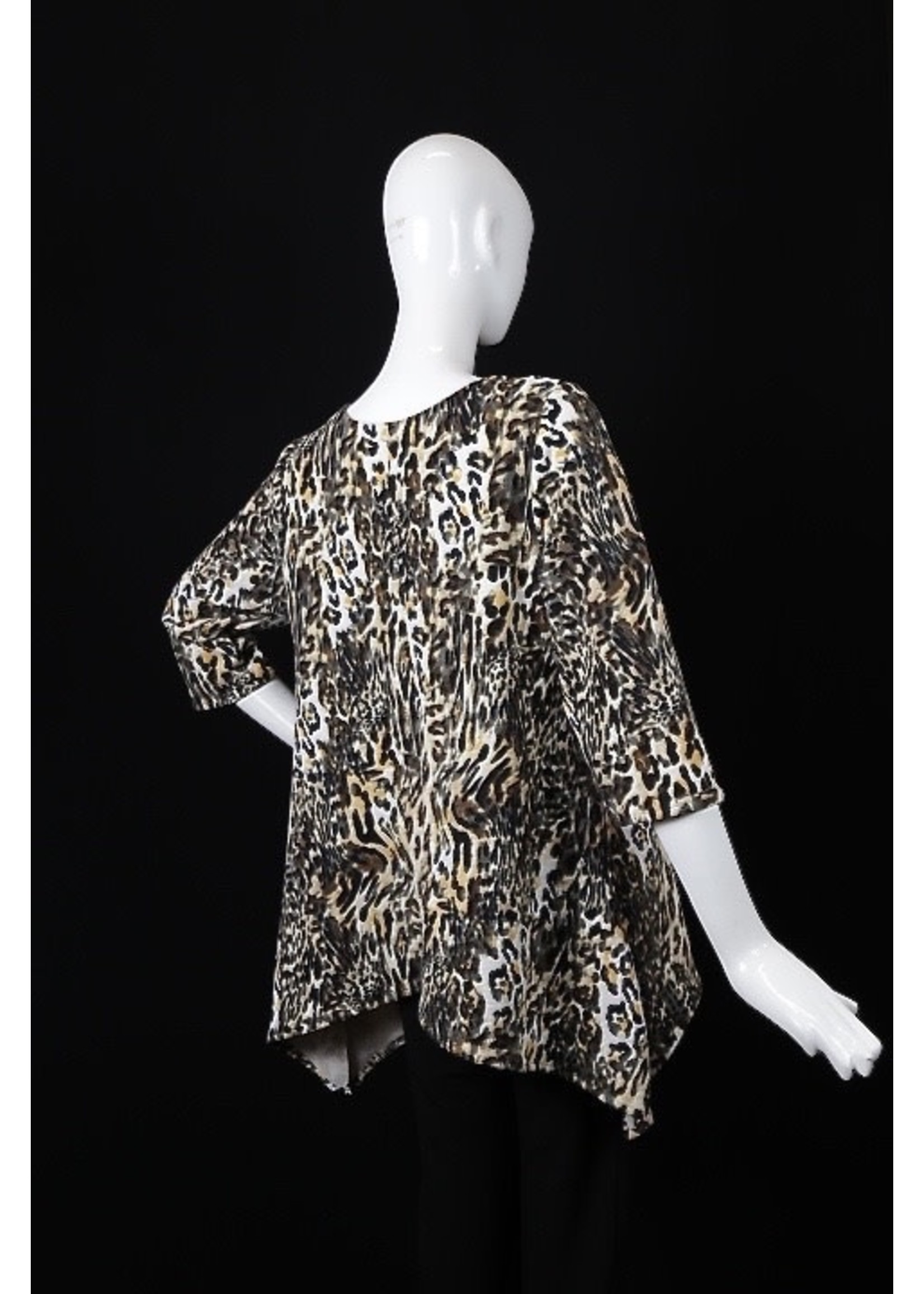 T2320-+3"CF/CB-ST330-Animal Print Tunic