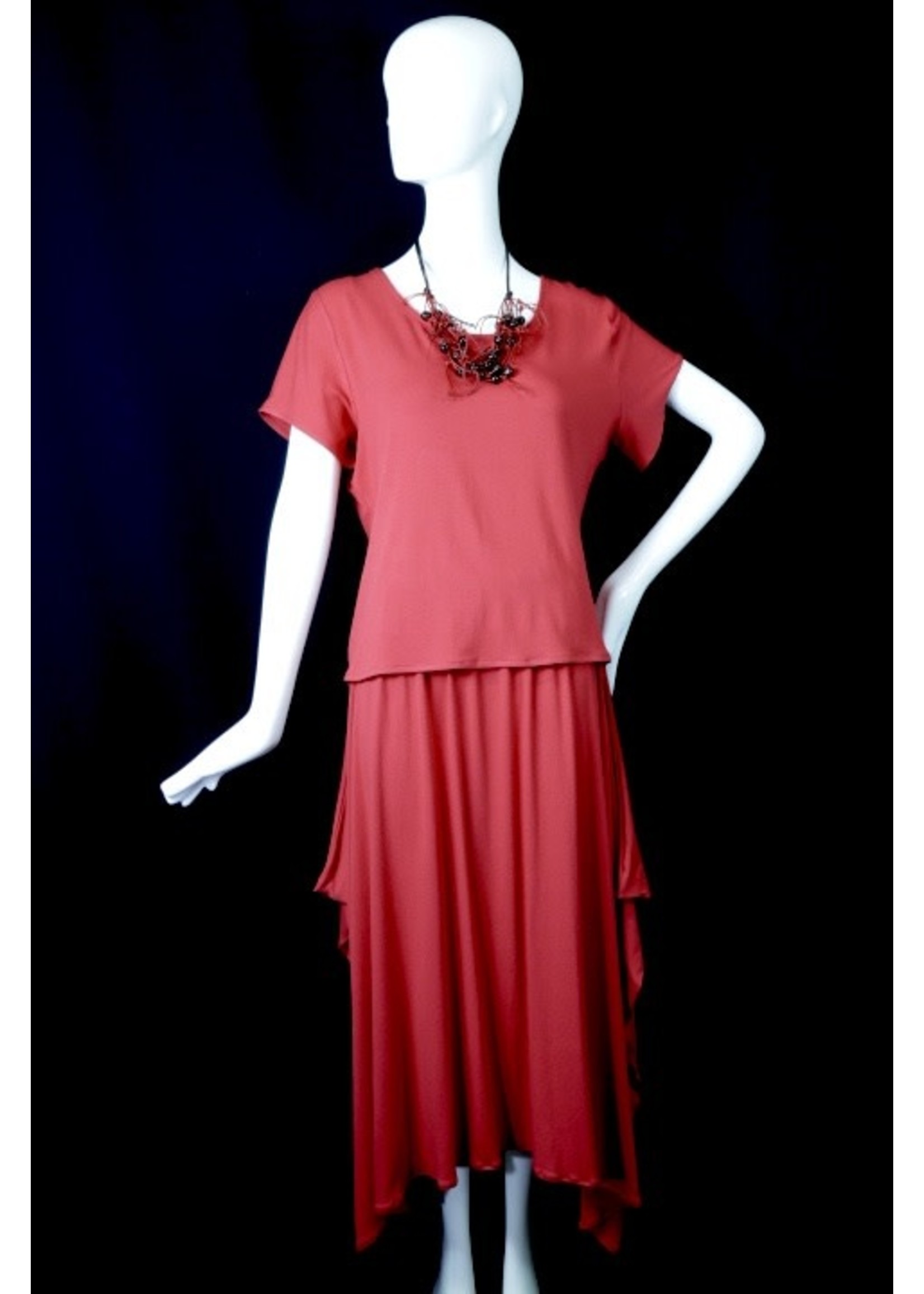 T2068-ST308-Red Knit Tunic