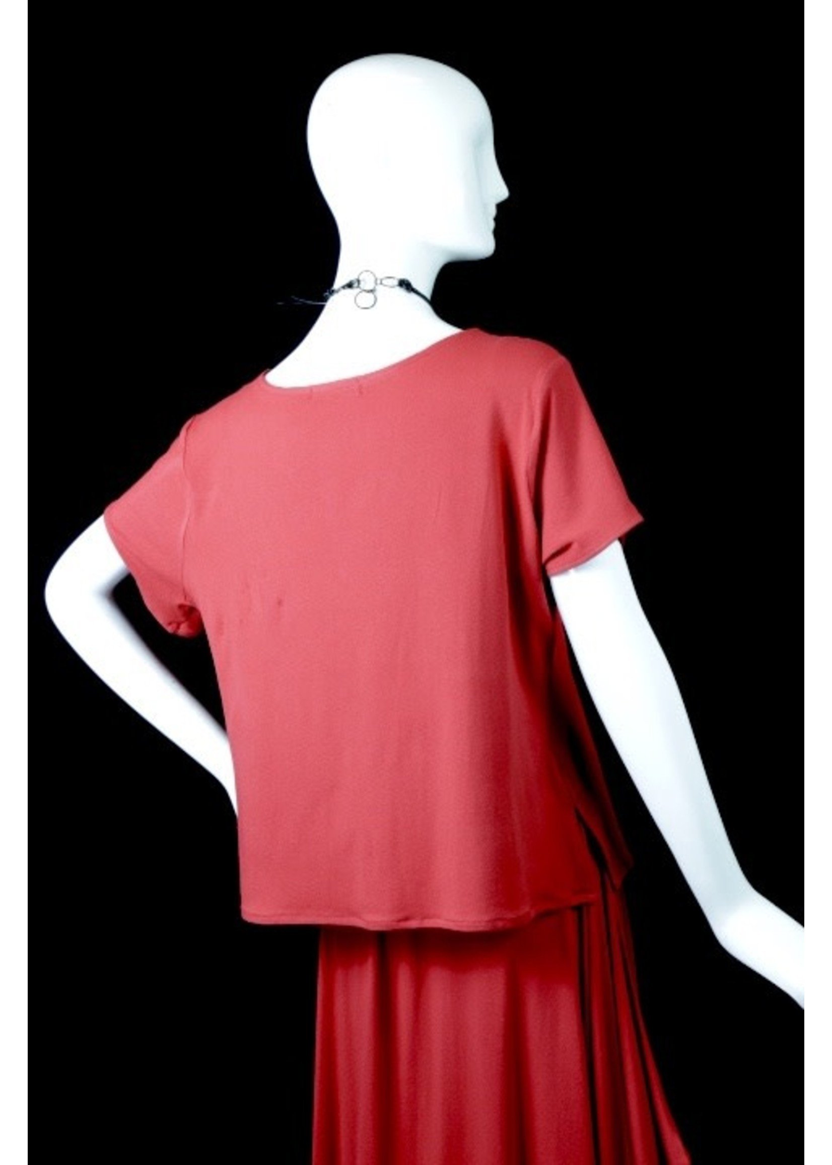 T2068-ST308-Red Knit Tunic