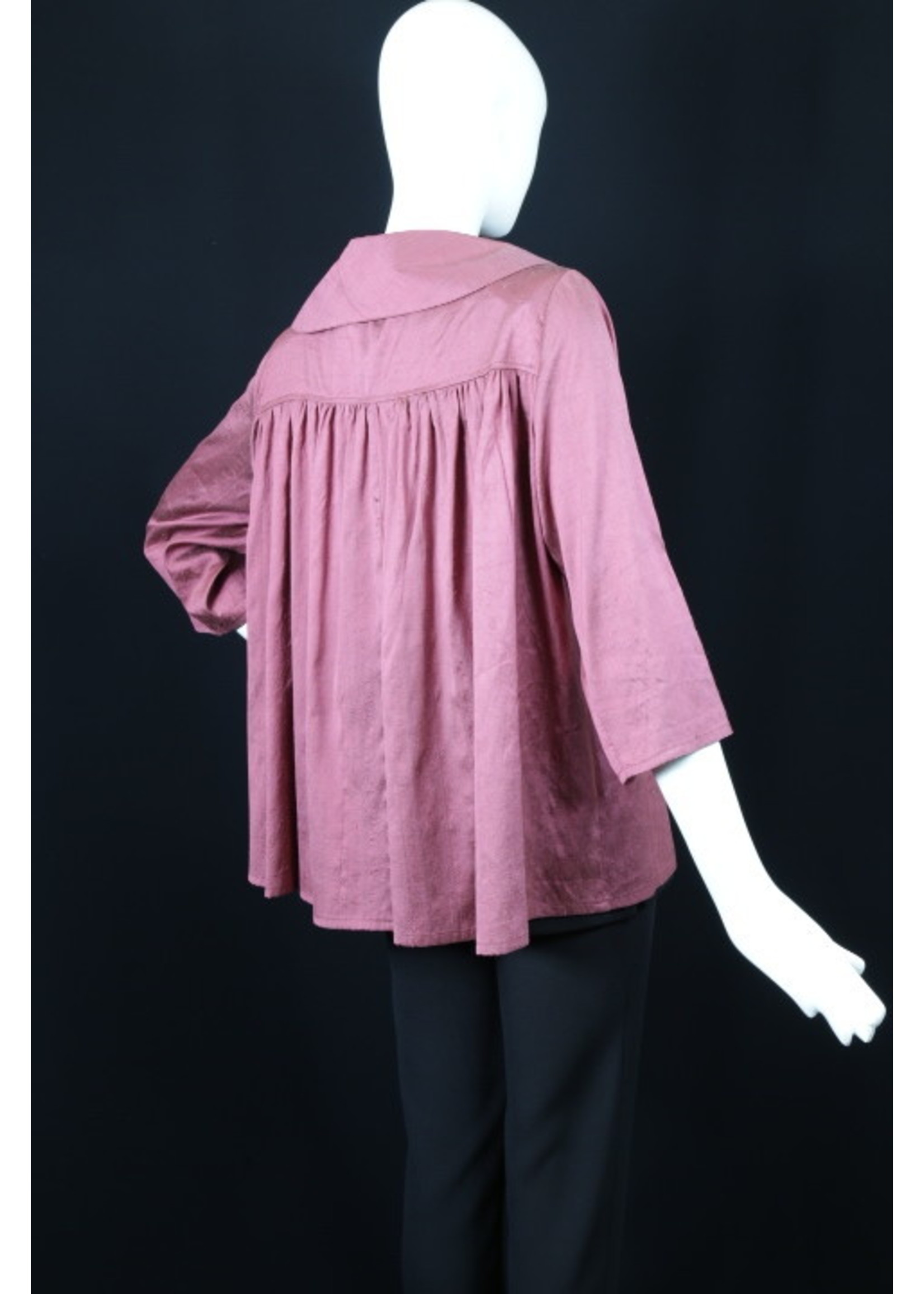 J6047-S39-P-Rose silk doupioni jacket