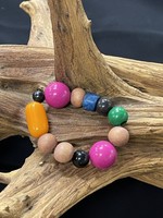 AC01-4155-19 Multicolor Wooden beads bracelet
