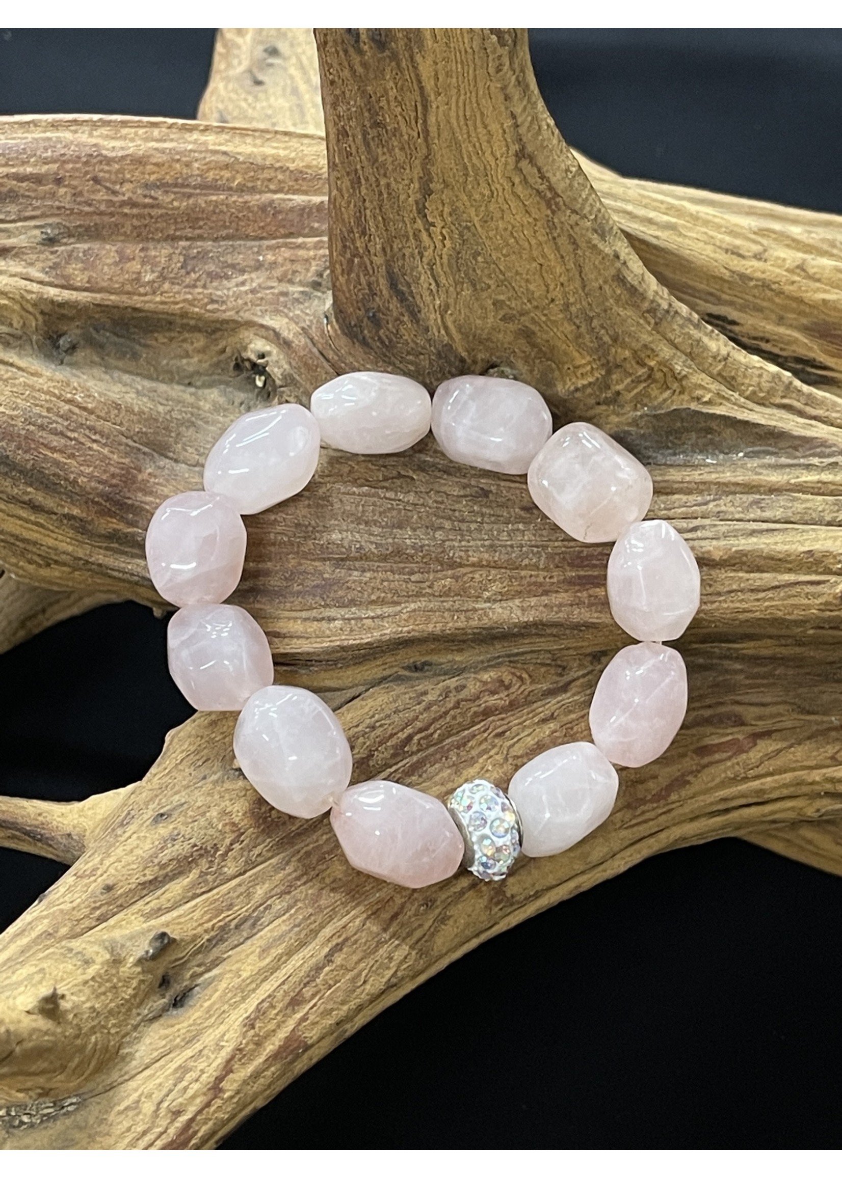 AC01-4144-19  Rose  quartz bracelet