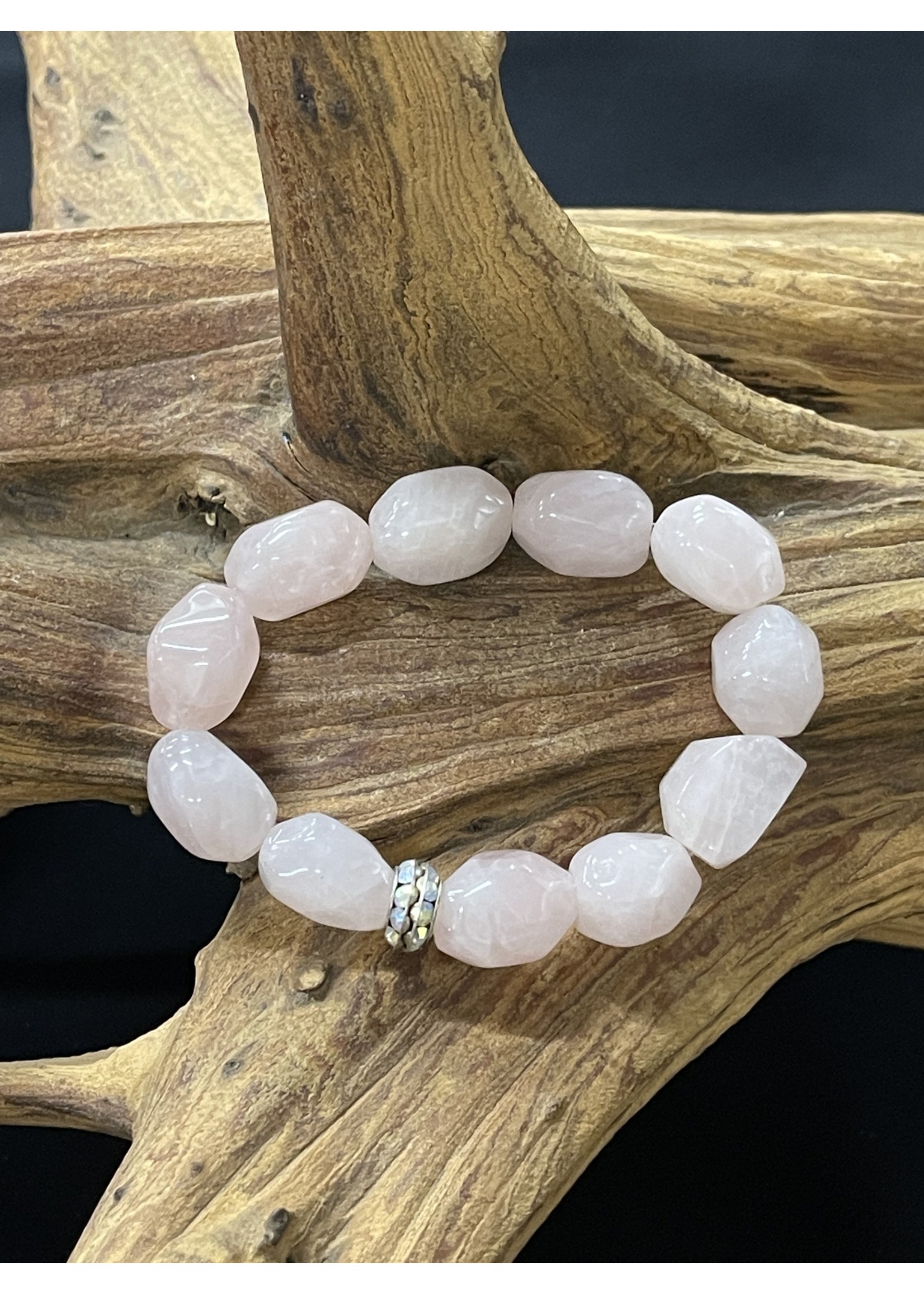 AC01-4144-19  Rose  quartz bracelet