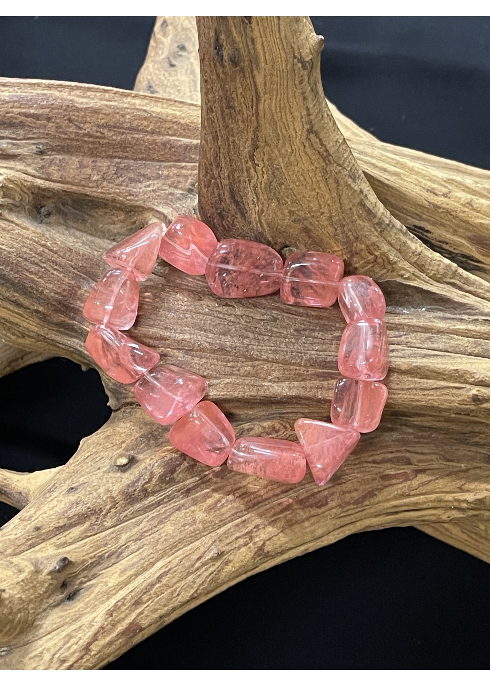 AC01-4145-19 Cherry quartz bracelet