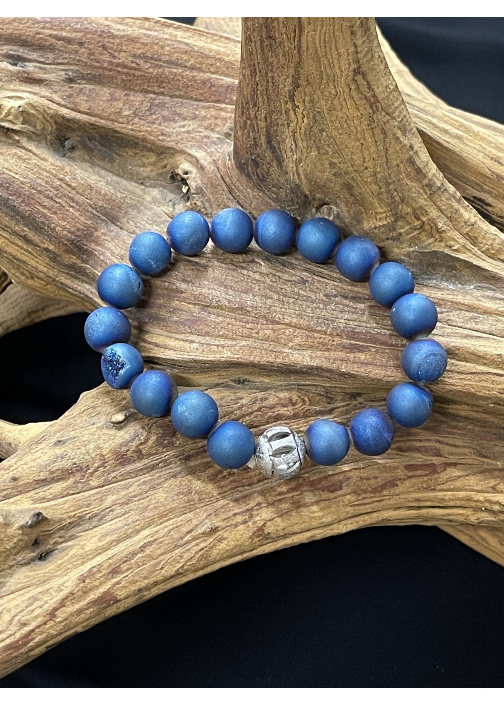 AC01-4156-19 Blue druzy bracelet