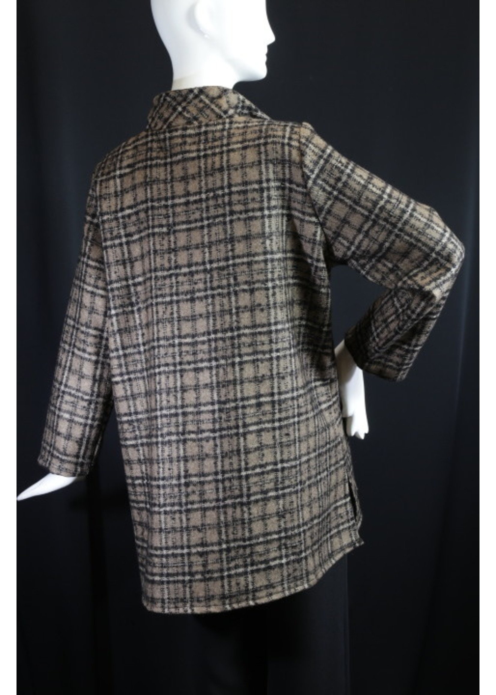 J6146-W0160-S-Plaid Wool Black & Brown