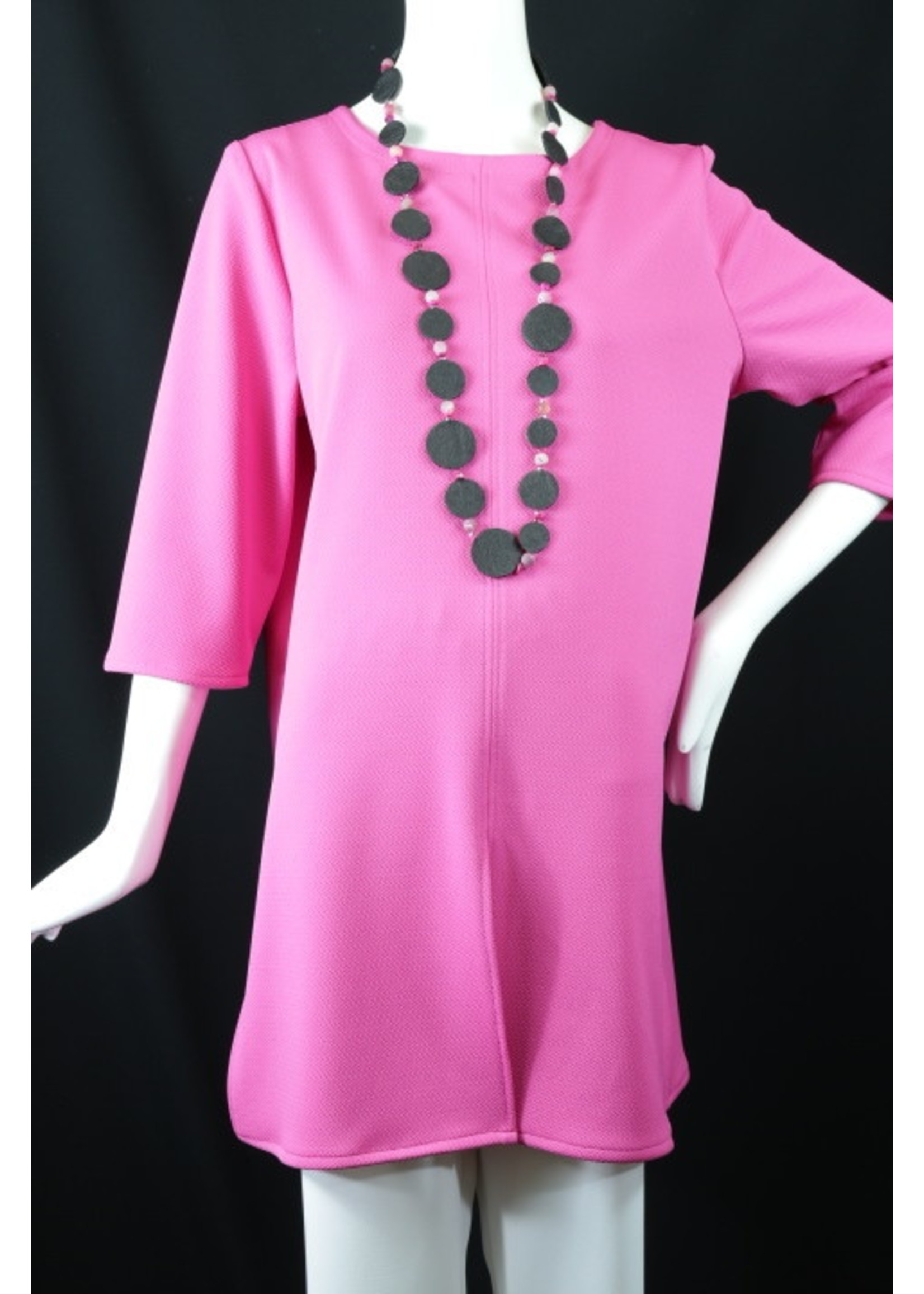 T2196-MF012-M- Hot pink Microfiber Tunic -M-