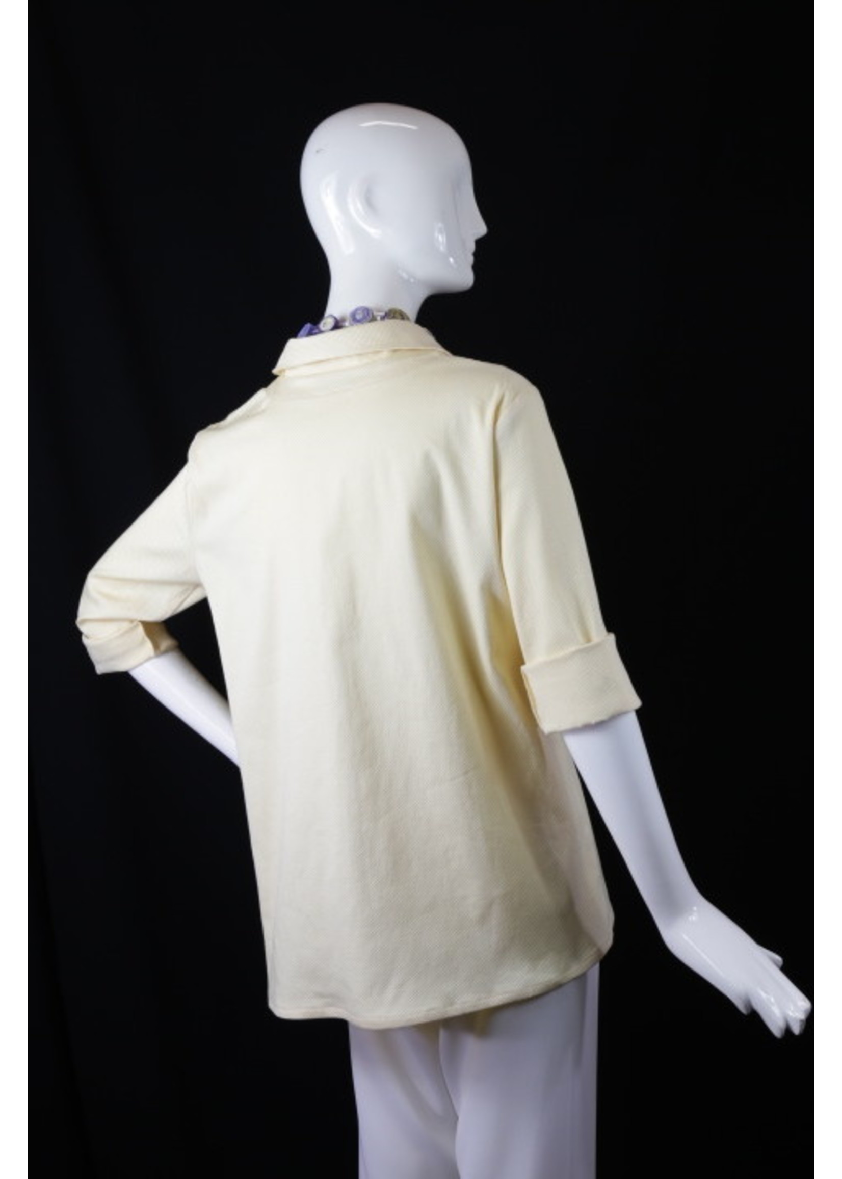 T2340-C0502-P- Pale Yellow cotton pique Jacket