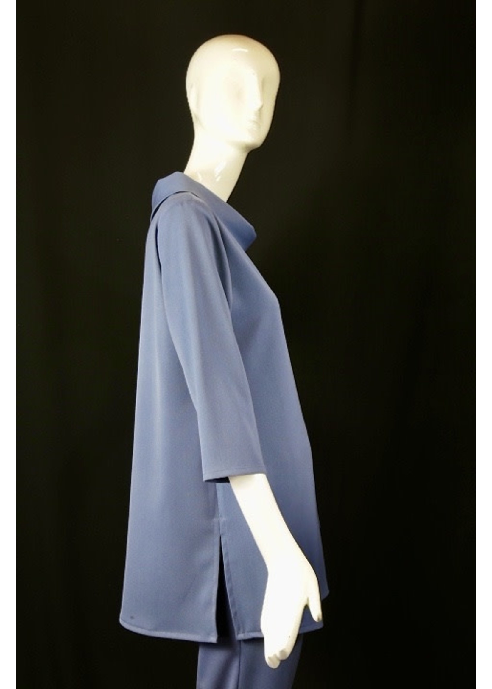 T2493-MTX03-Denim Twill Tunic W/pocket