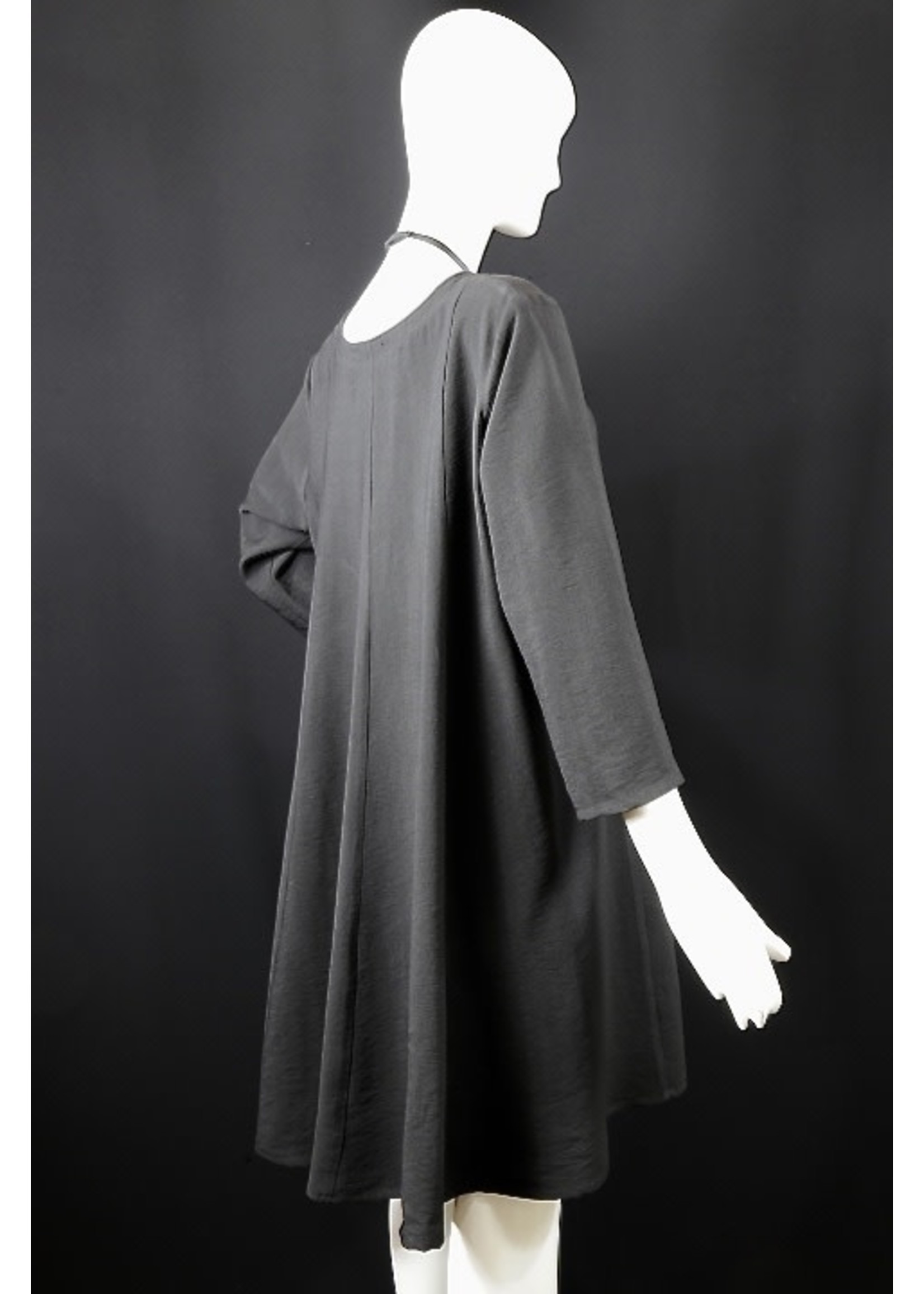 DC306-MS001-BLACK sophia swing dress