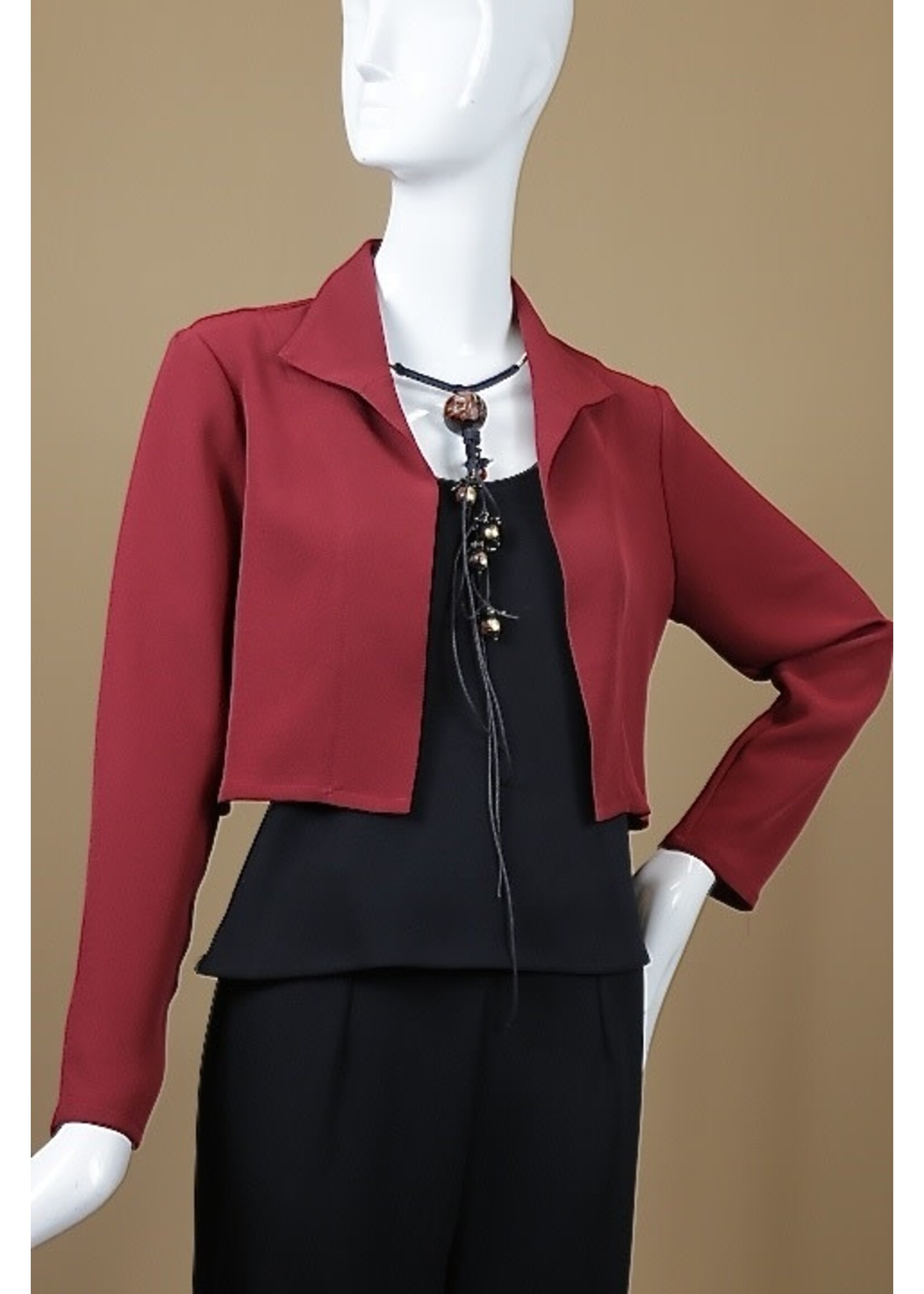 J5761-MS017-CINNABAR CROPPED JACKET-XP