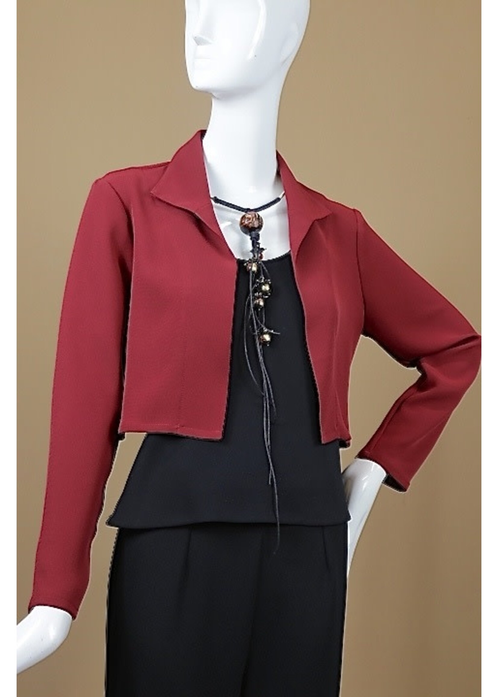 J5761-MS017-CINNABAR CROPPED JACKET-XP