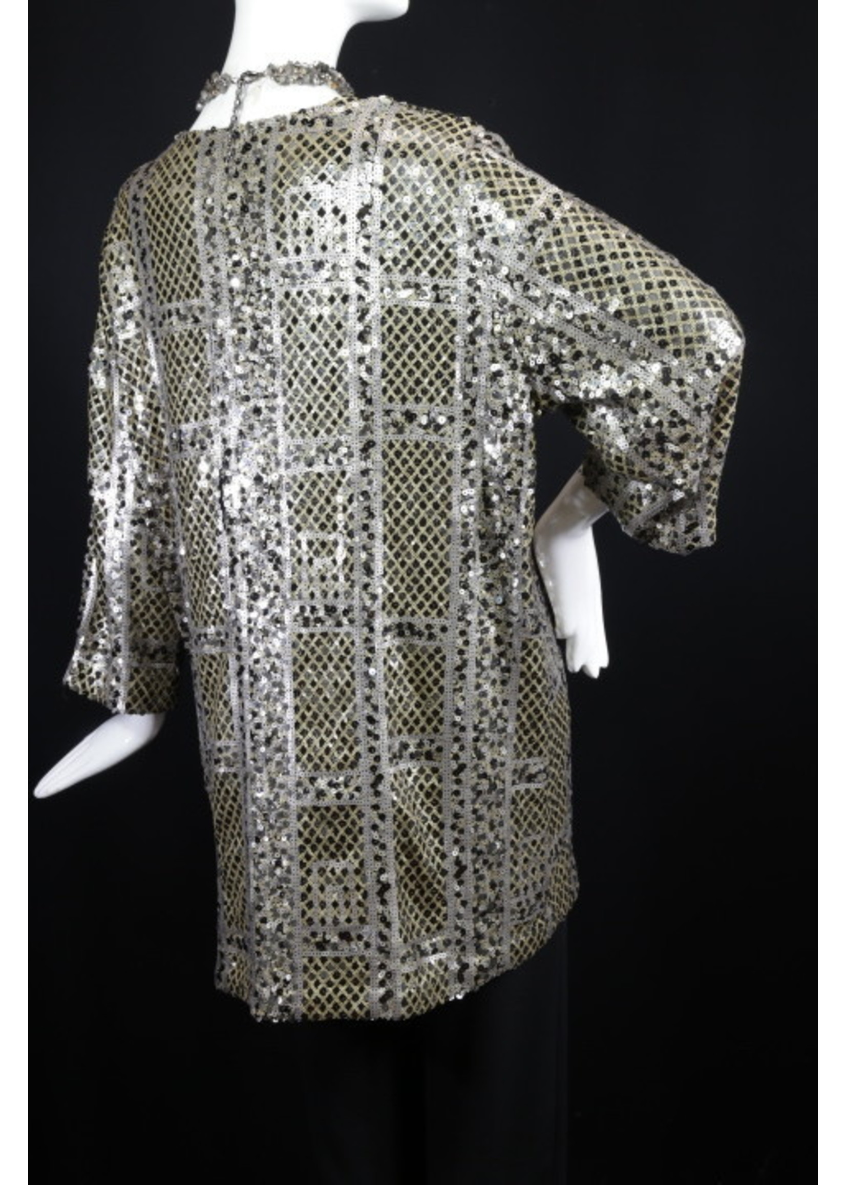 J5065+6-S2003-M-Beige & silver sequin jacket