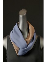 Scarf SH933-MS003/MS064-Chestnut / prussian blue INFINITY SCARF