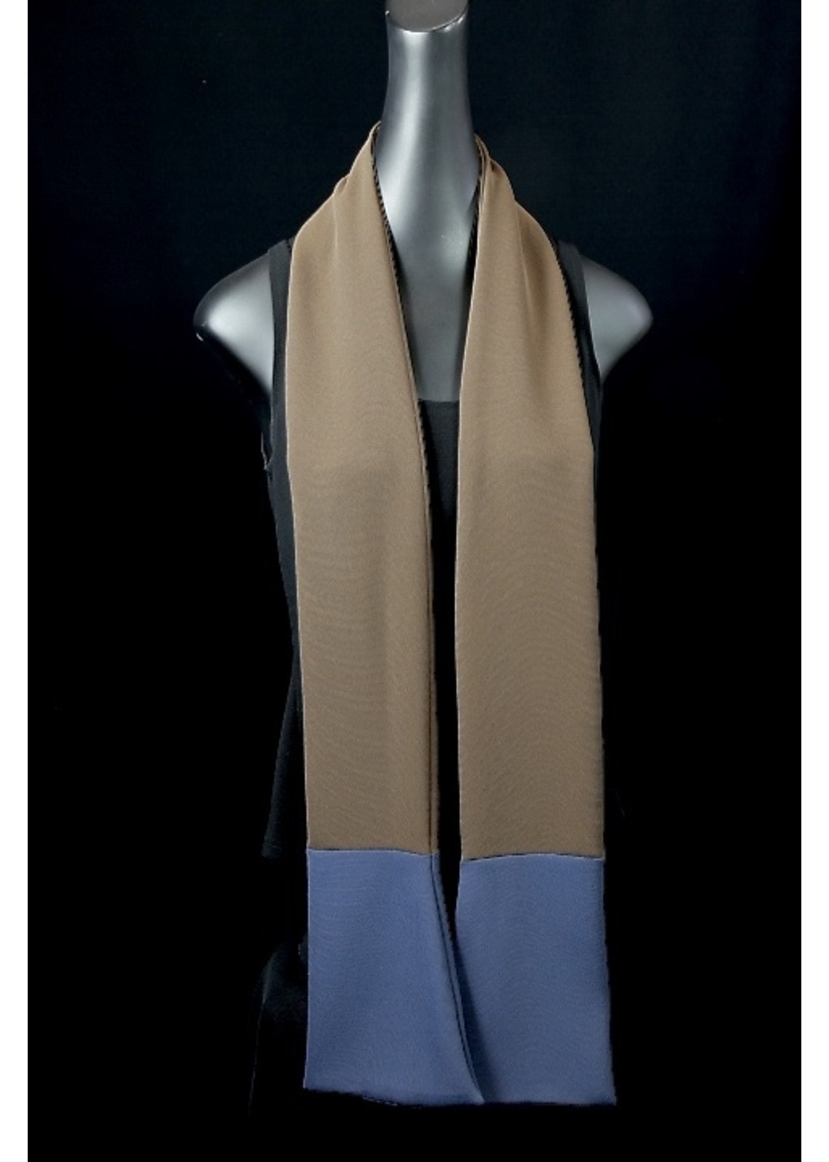 SH975-MS003/MS064-Chestnut and prussian blue SCARF