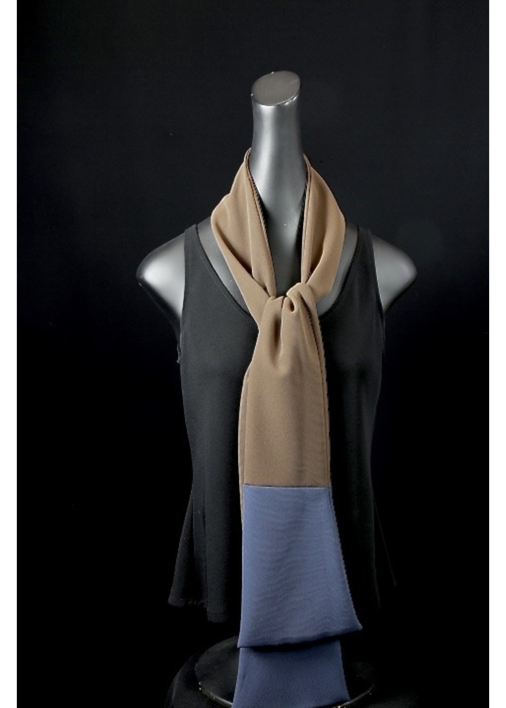 SH975-MS003/MS064-Chestnut and prussian blue SCARF