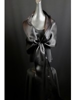 Scarf SH1036-SPECIAL PRICE-Black Organza Scarf W/ loop