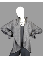 Jacket J5615-W0175-L- Black wool Brocade Jacket -L-