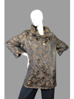 Jacket J5557+3-S2400-L- Rust Prism  Jacquard Brocade Jacket -L-