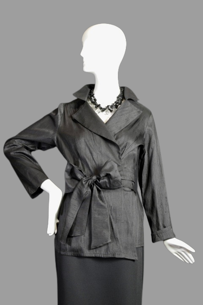 Silk shop wrap jacket