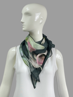 AC Scarf-Evergreen/Light Green/Pink