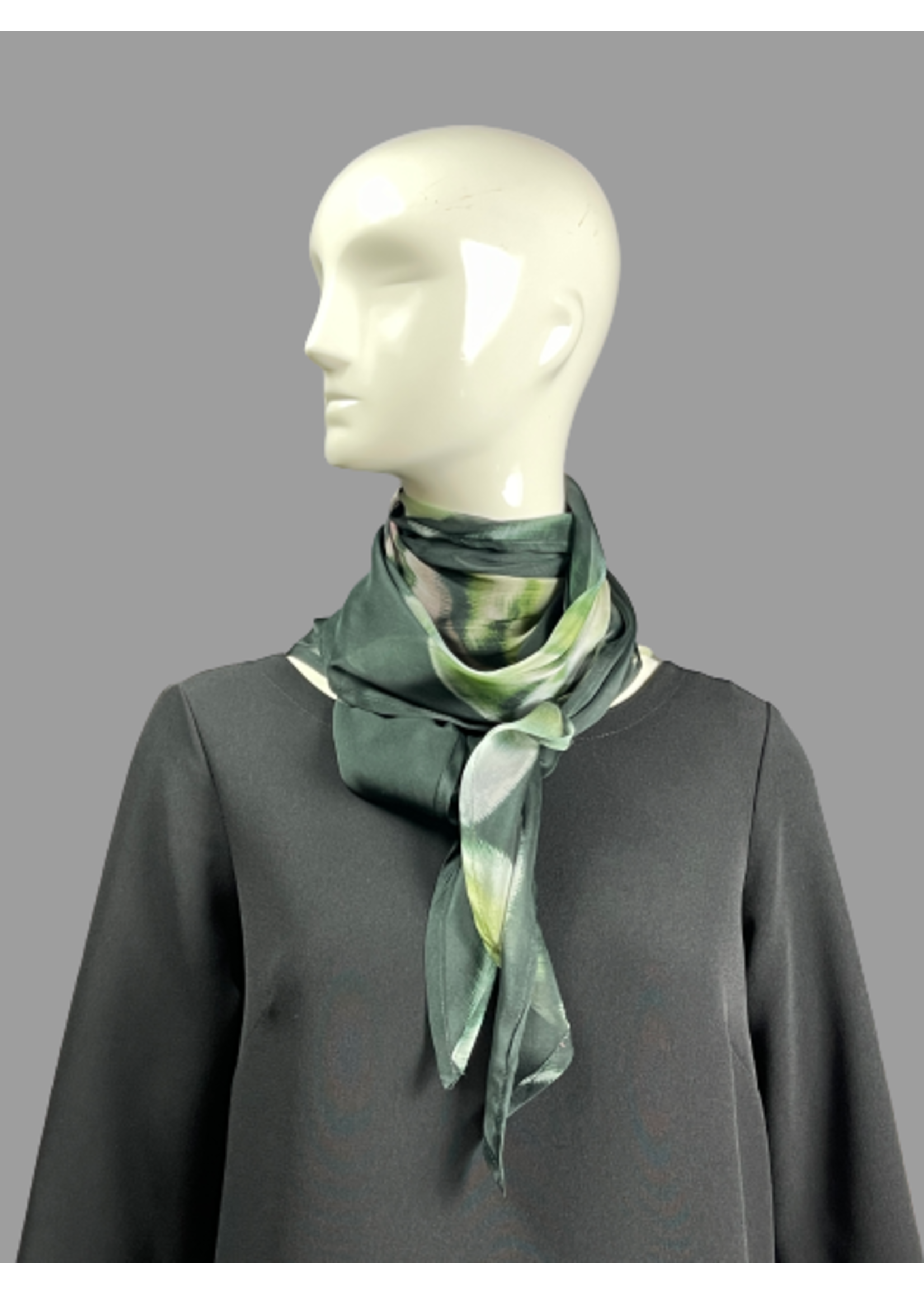 AC Scarf-Evergreen/Light Green/Pink 2