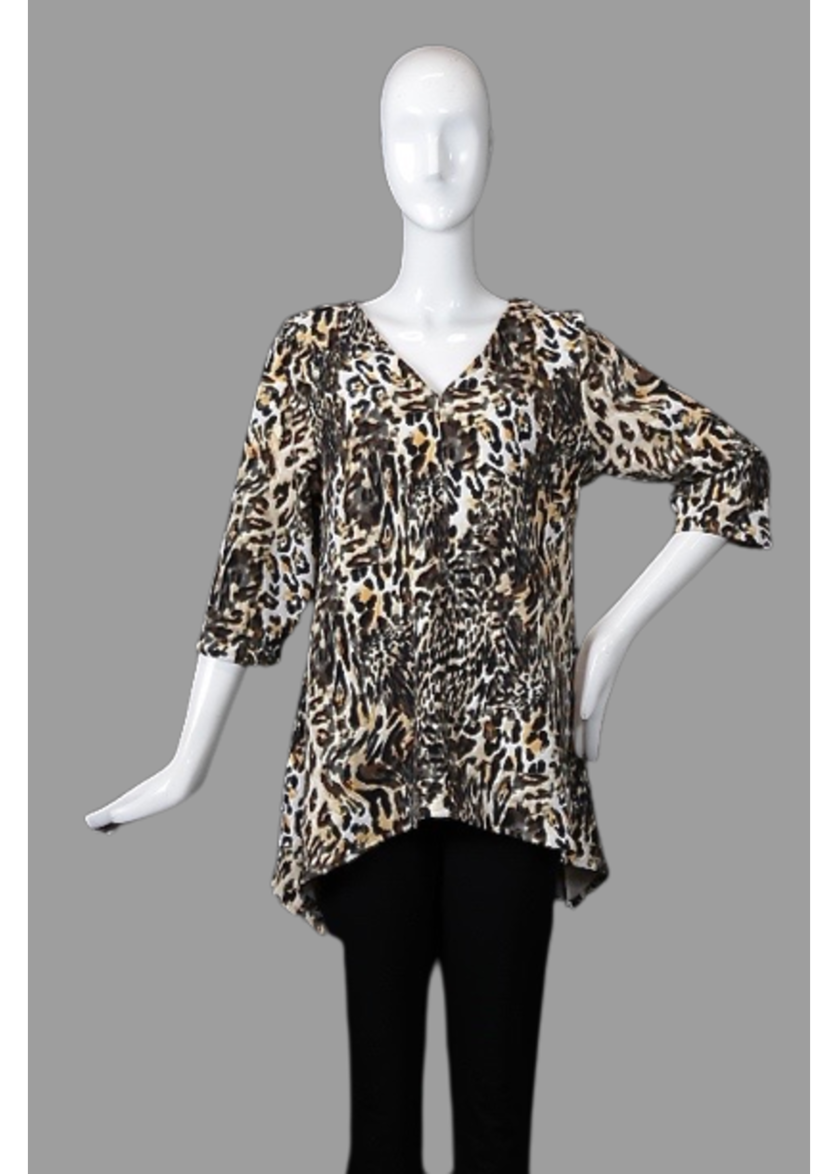 T2320-+3"CF/CB-ST330-Animal Print Tunic