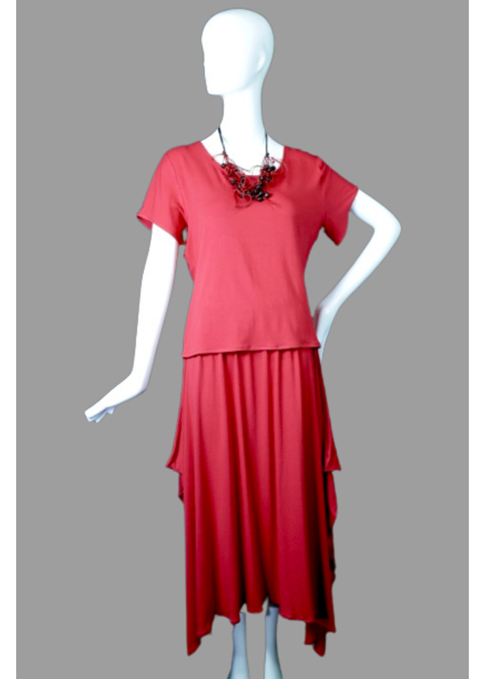 T2068-ST308-Red Knit Tunic