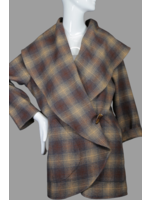 J5288+3"-C0598-S-Plaid cotton flannel jacket with pockets