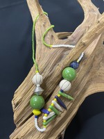 AC01-4350-20 Green,blue & yellow Long necklace