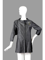 Jacket J5445-S2212-Black silk dupionni jacket  -S-
