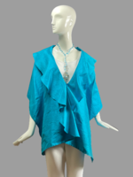 Shawl C834-*"L-4"W-S2175-Capri silk doupioni shawl -8”L /-4”W