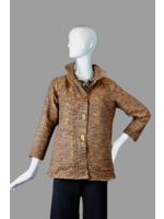 J6107-S2329-S-Rust black brocade jacket