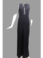 DC161-Long Sleeveless Bias Dress