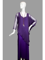 DC411-S136-S-Deep purple georgette dress