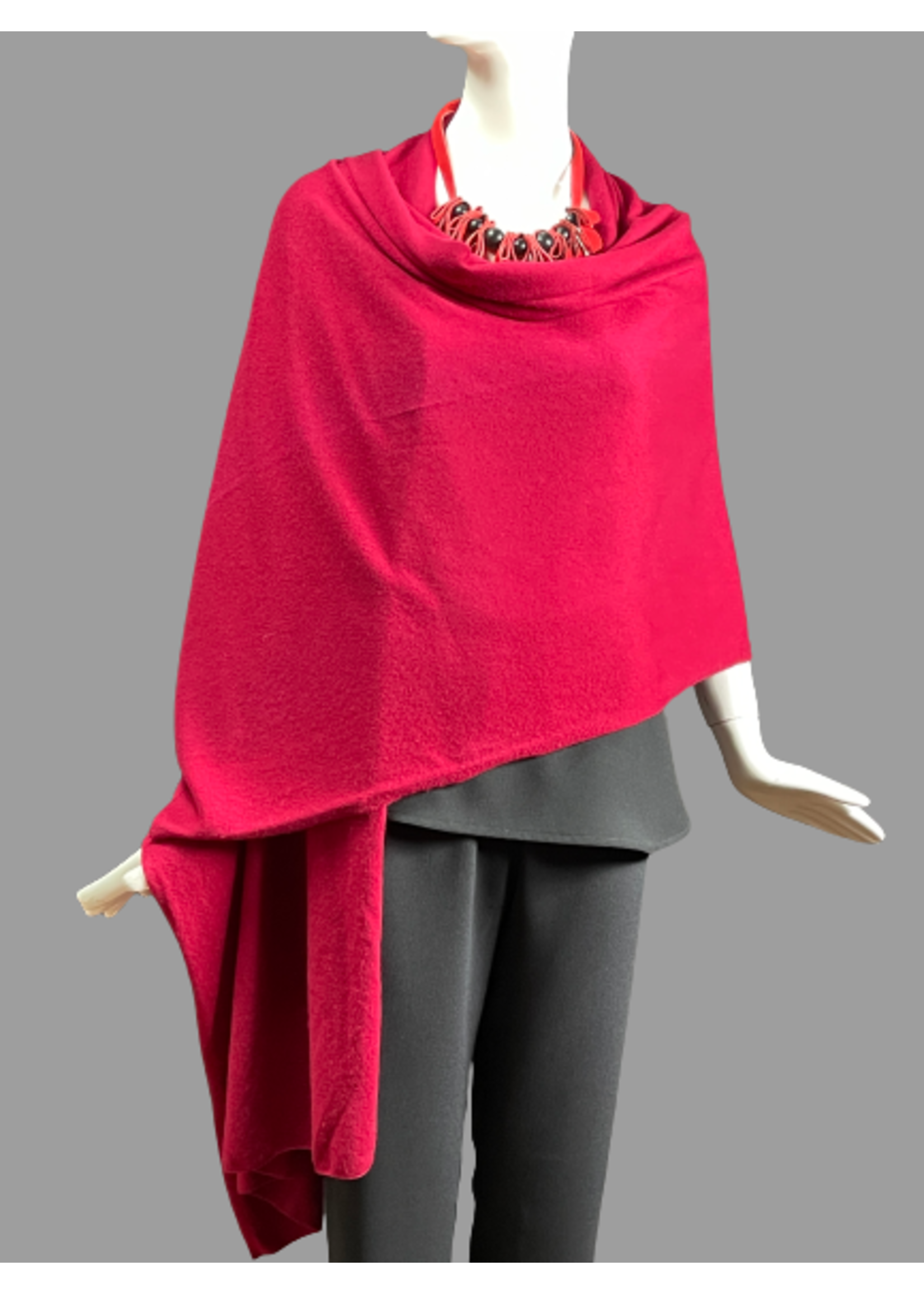 Scarf Dolma-005-Cherry Cashmere Solid Scarf