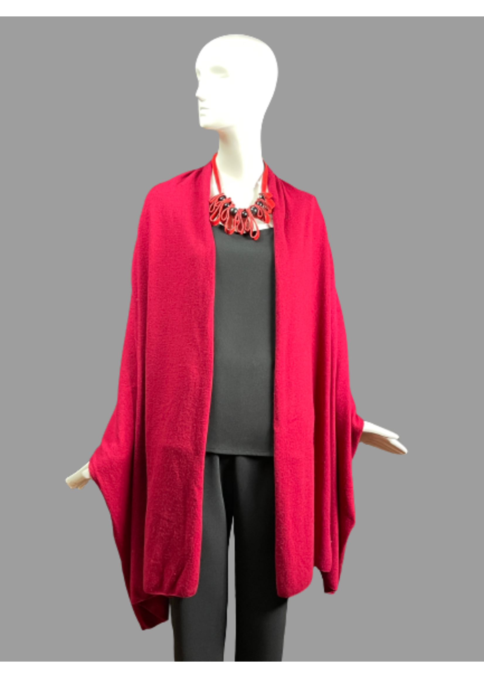 Scarf Dolma-005-Cherry Cashmere Solid Scarf