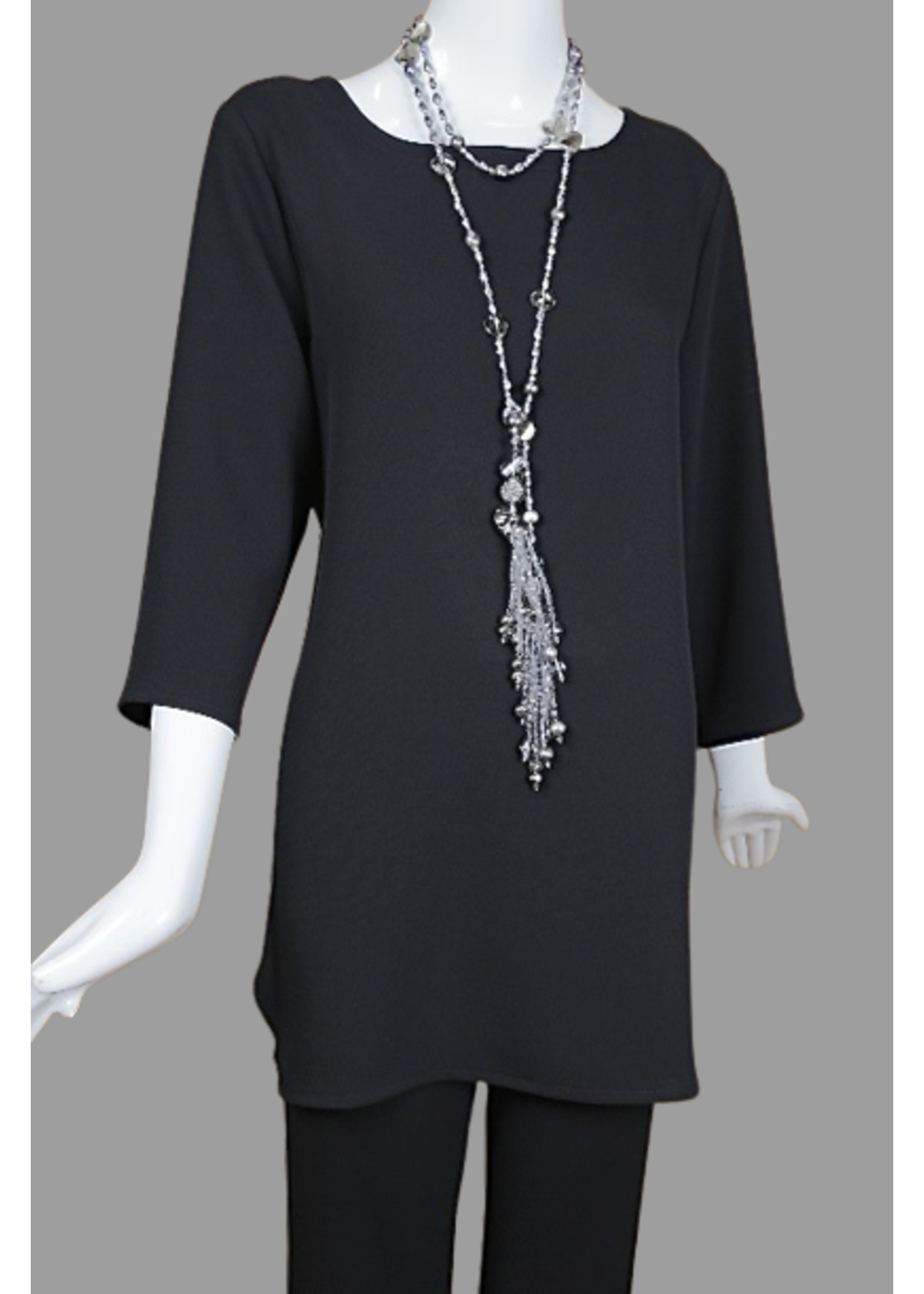 T2326-Sophia Black Tunic