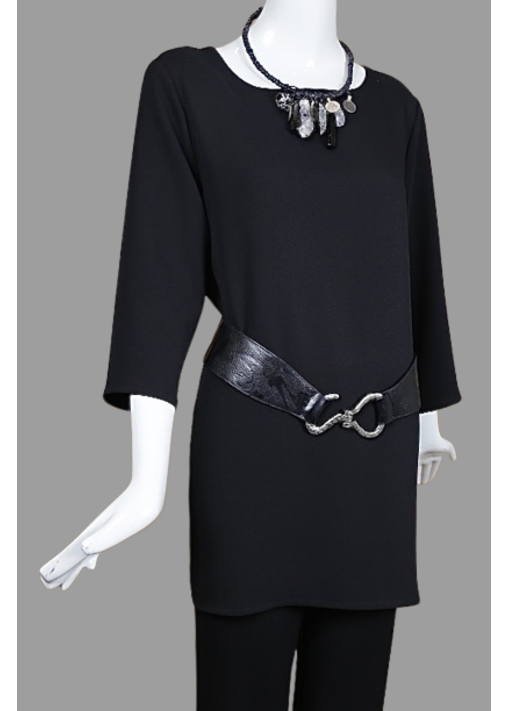 T2326-Sophia Black Tunic