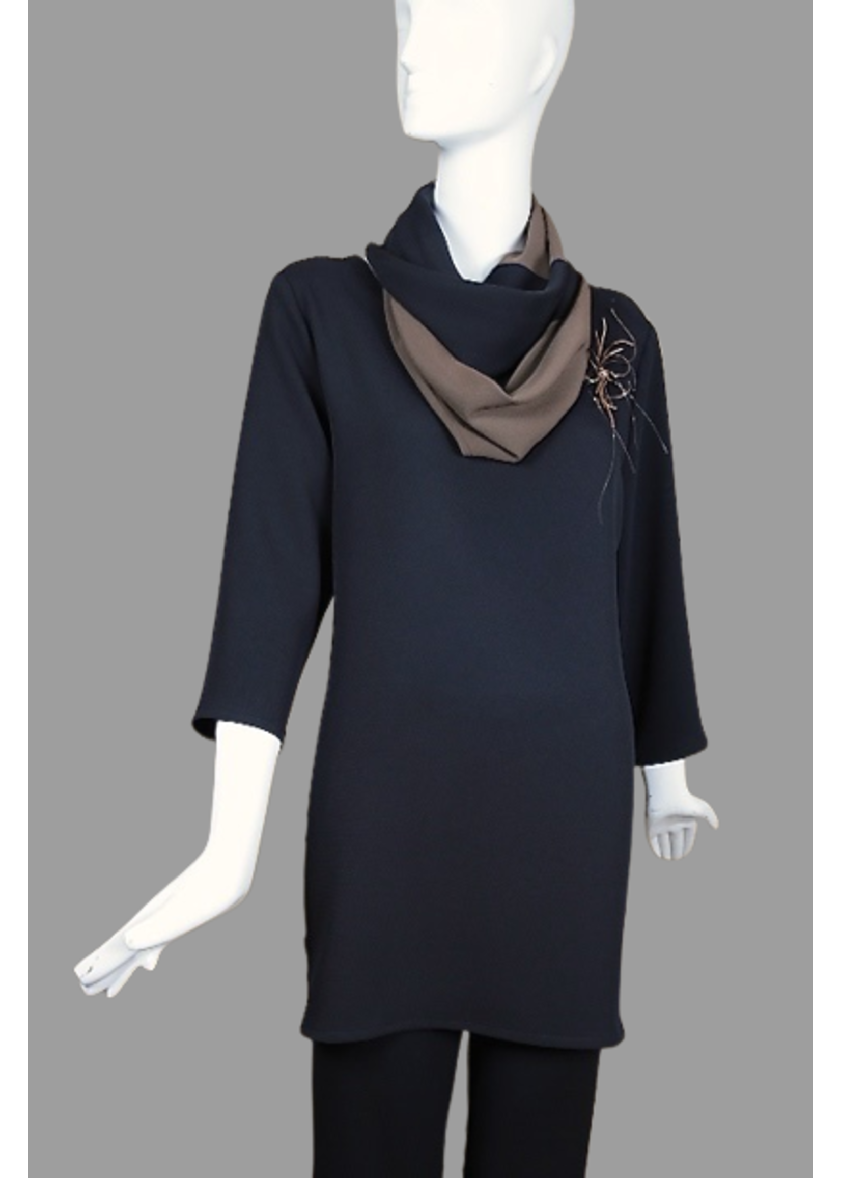 T2326-Sophia Black Tunic