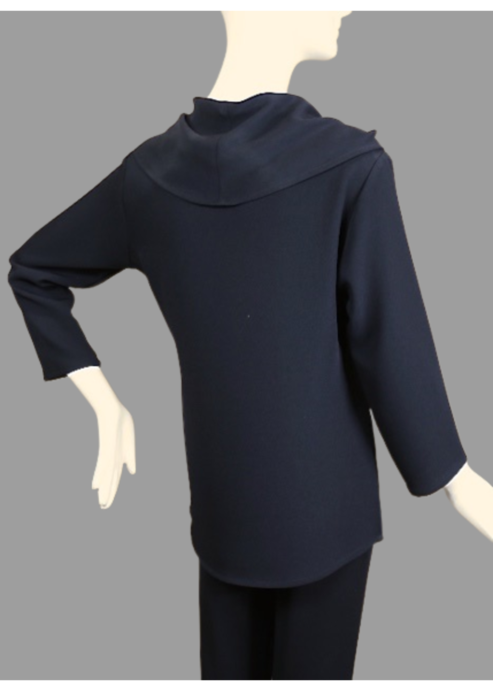 T2162-MS001-Cowl Neck Tunic-3/4 Sleeve