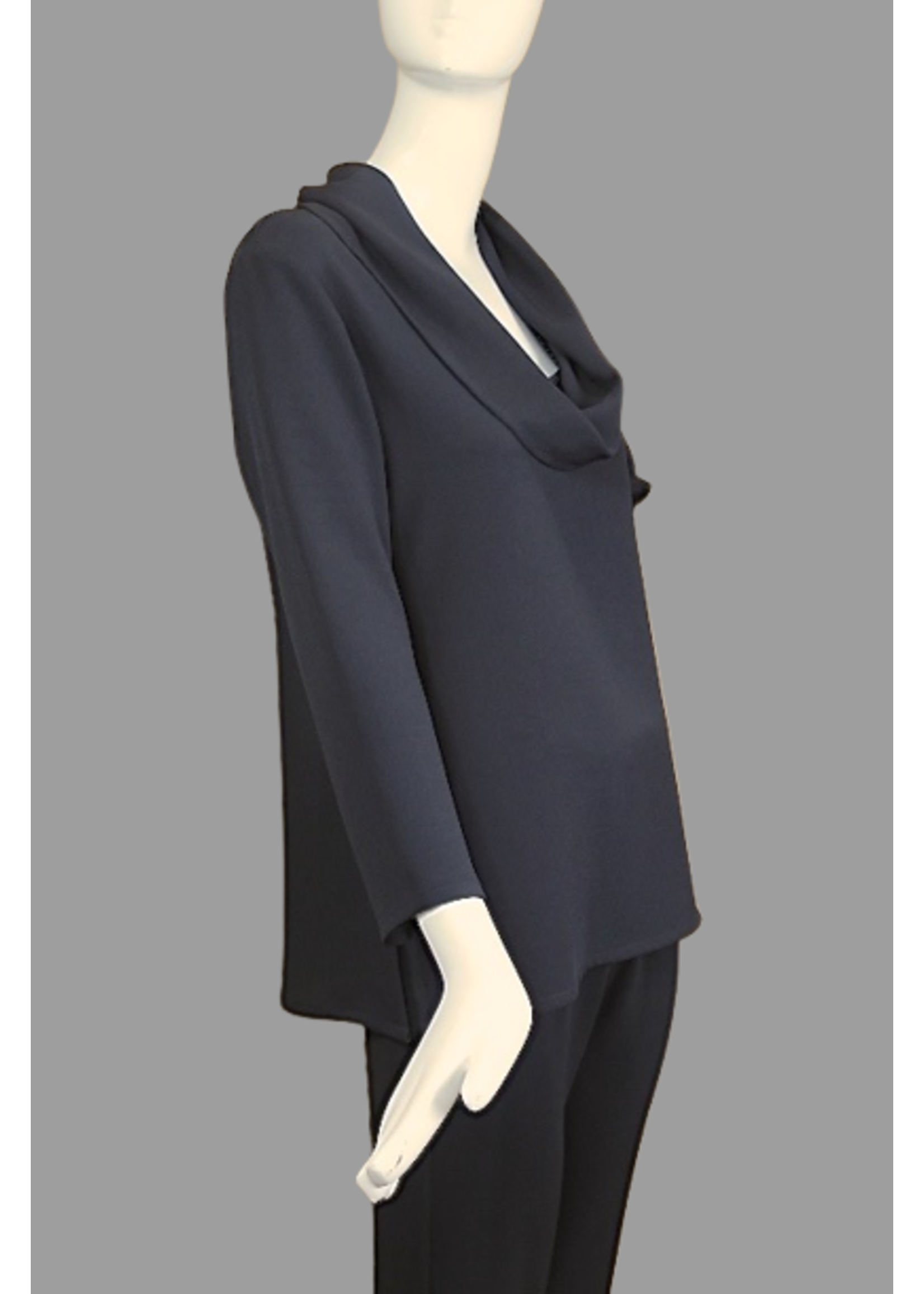 T2162-MS001-Cowl Neck Tunic-3/4 Sleeve