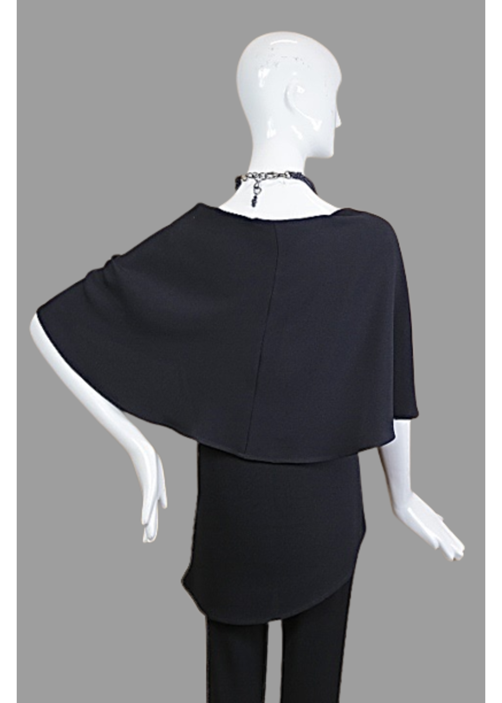 T2120-MS001-Black Sophia Cowl Tunic