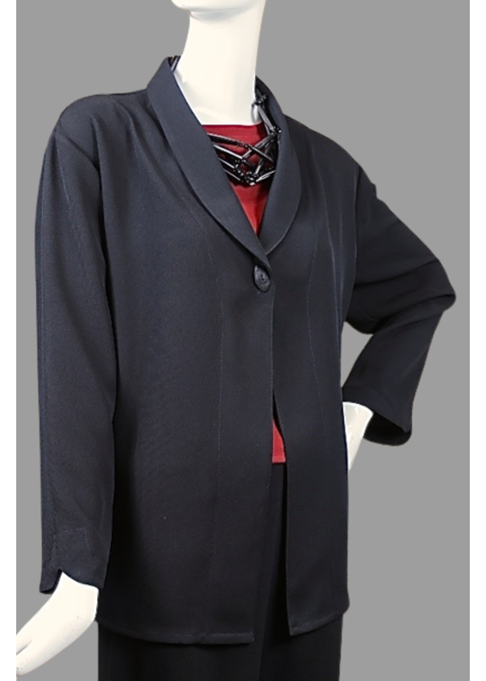 J5357-MS001-Shawl Collar Jacket