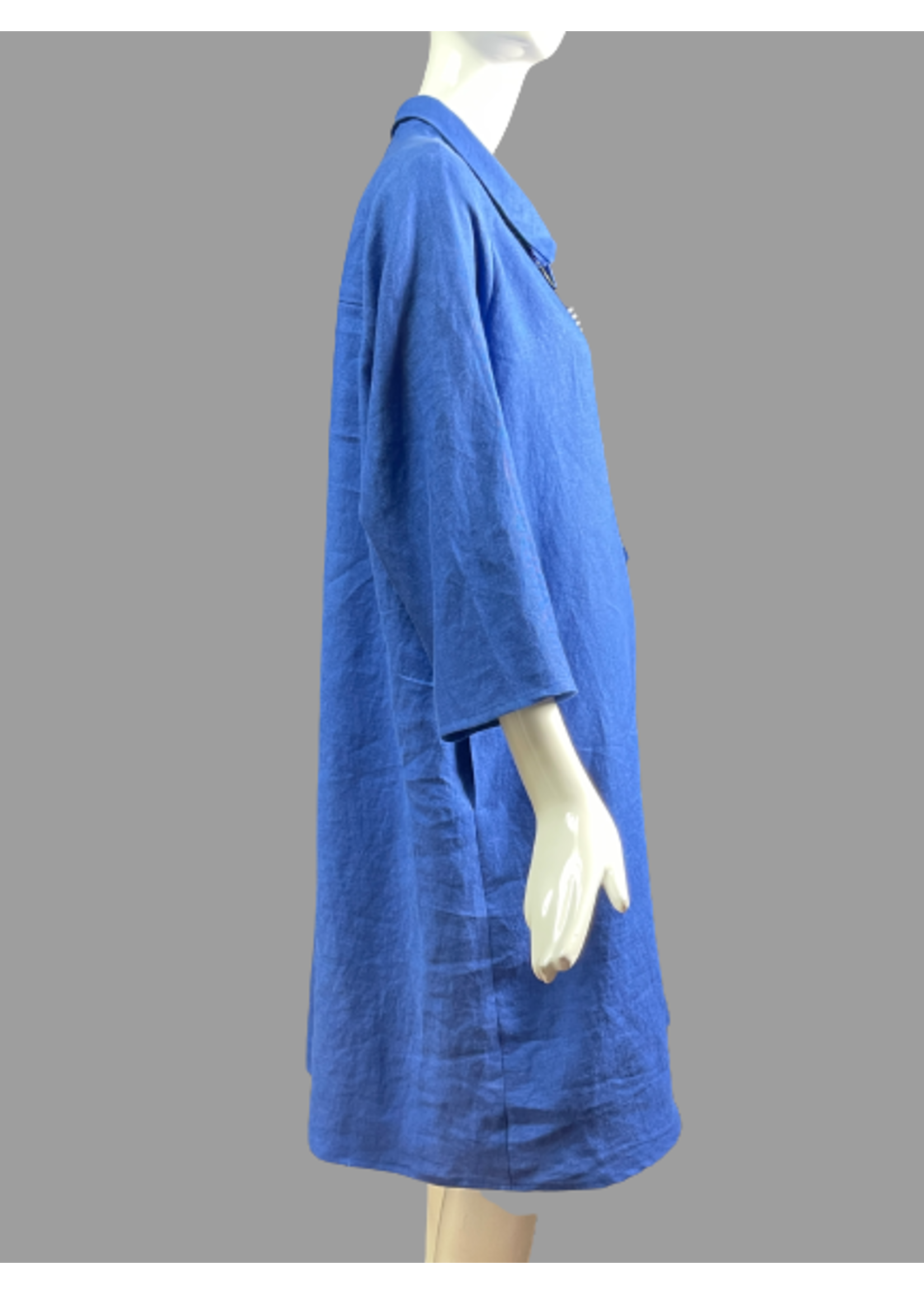 DC431-L0407-M-Washed Linen Dress/SS Pockets